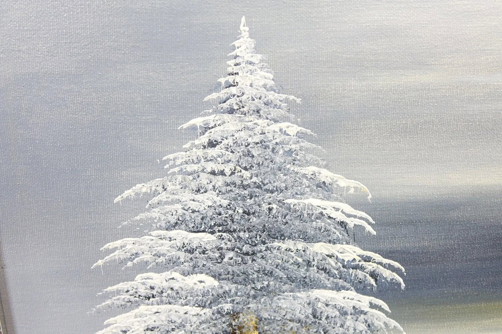 Mid 20th Century Mountain Silence" - Original Oil on Canvas Signed - 3
