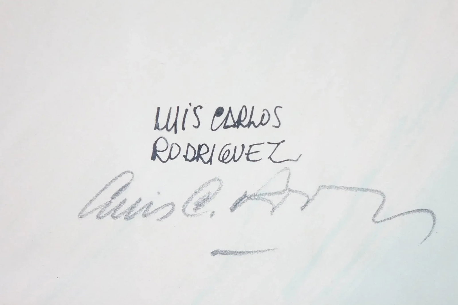 Head Study by Luis Carlos Rodriguez - Late 20th Century Original Ink on Paper Signed, Framed - 5