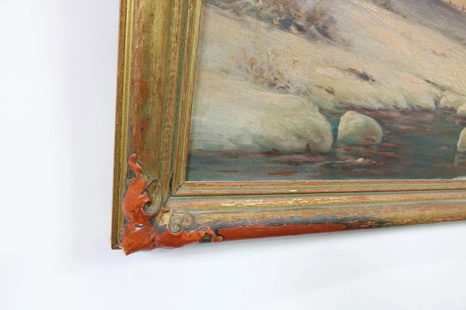Mid 20th Century Winter's Golden Silence - Oil on Canvas Signed Original - 4