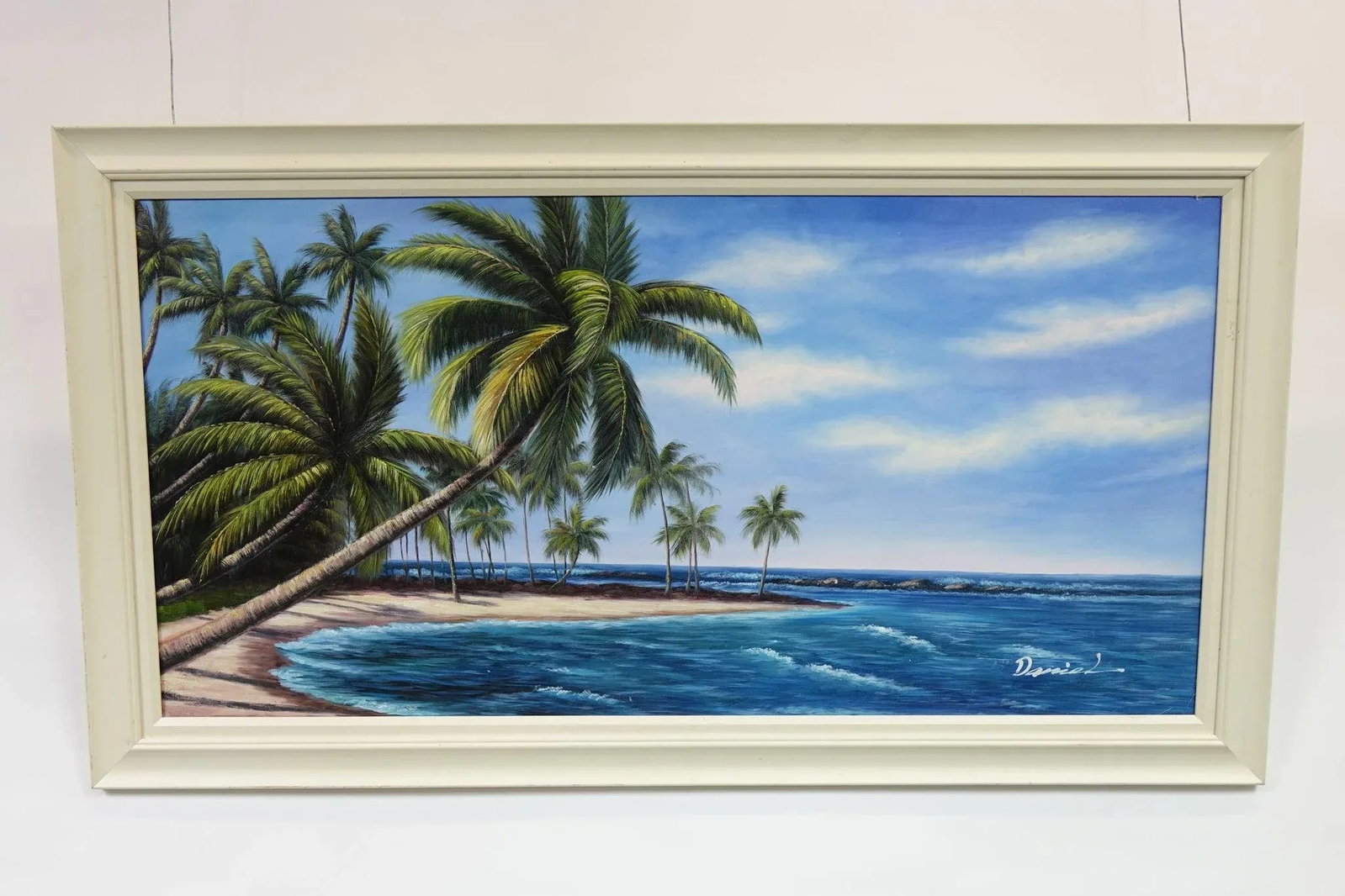 Early 20th Century Oceanscape Oil on Canvas Signed Original, Framed - 3
