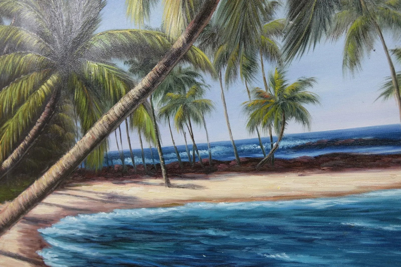 Early 20th Century Oceanscape Oil on Canvas Signed Original, Framed - 8