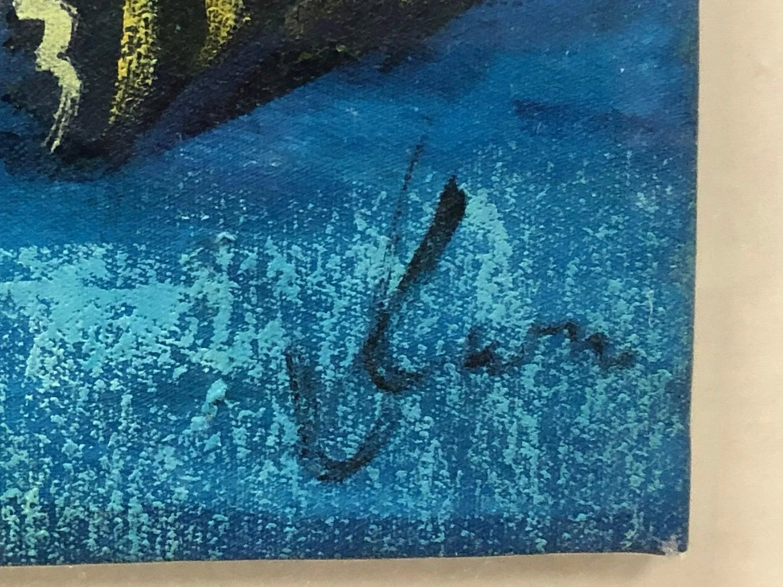 Mid 20th Century The Musicians Original Oil Painting on Canvas Board Signed - 4