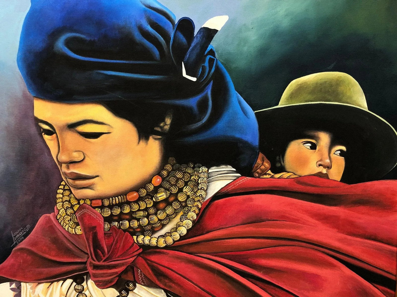 Parent & Child – Original Signed Oil on Canvas (2000) - 6