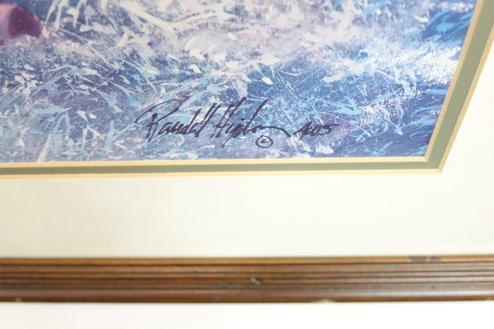 First Picking - Late 20th Century Print of Watercolor Painting Signed on the Bottom, Framed - 4