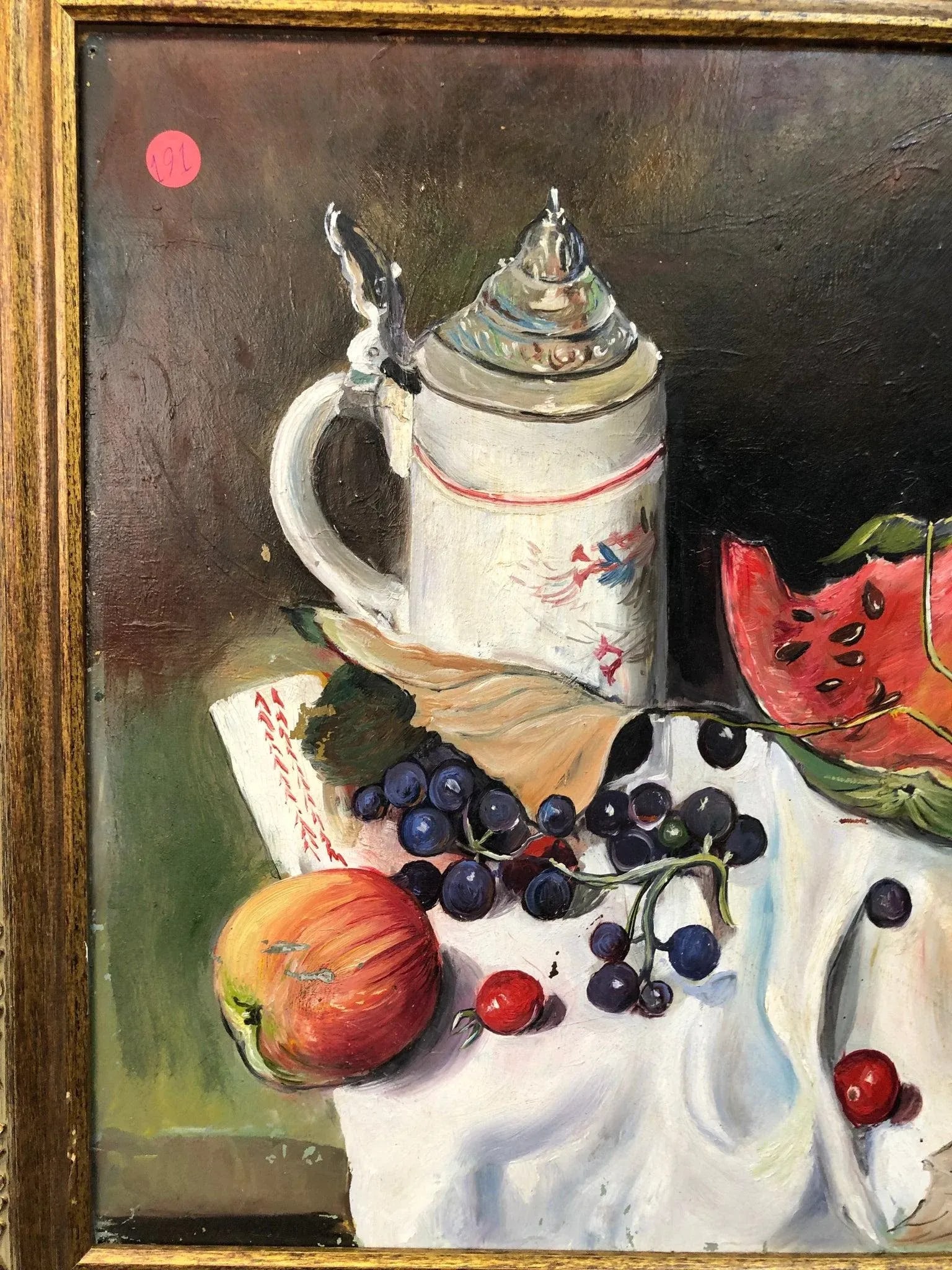 Mid 20th Century Still Life Original Oil Painting on Board - 4