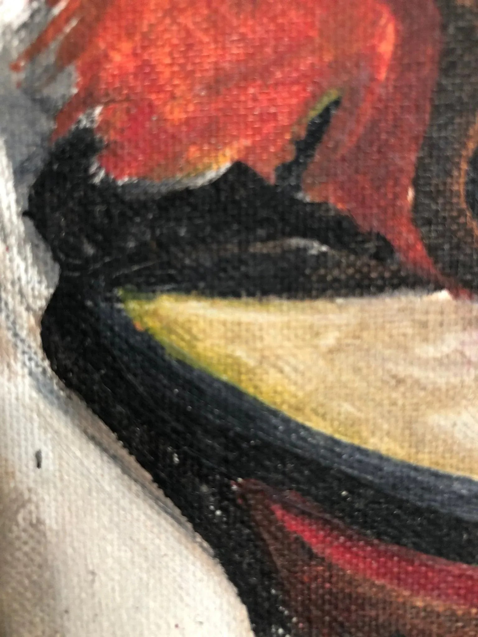 Abstract Oil on Canvas Signed on the Bottom - 3