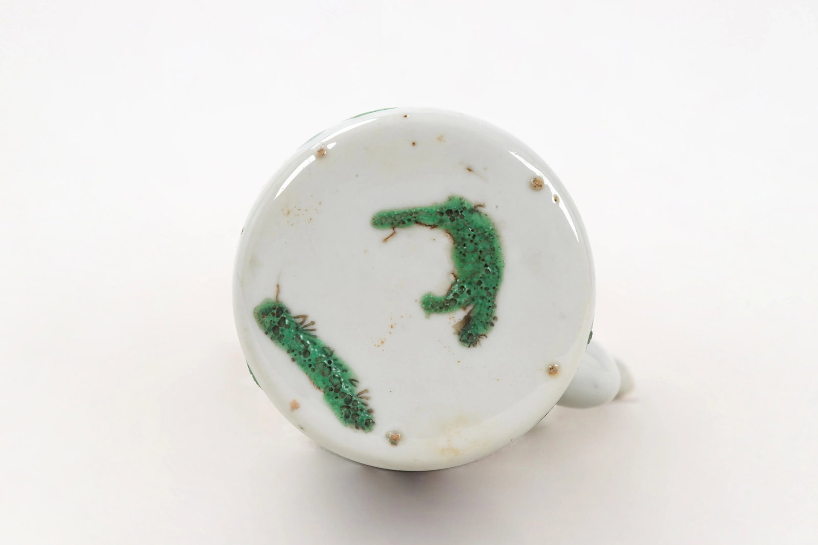 Chinese Ching Dynasty Vintage Porcelain Teapot With Goldfish - 8