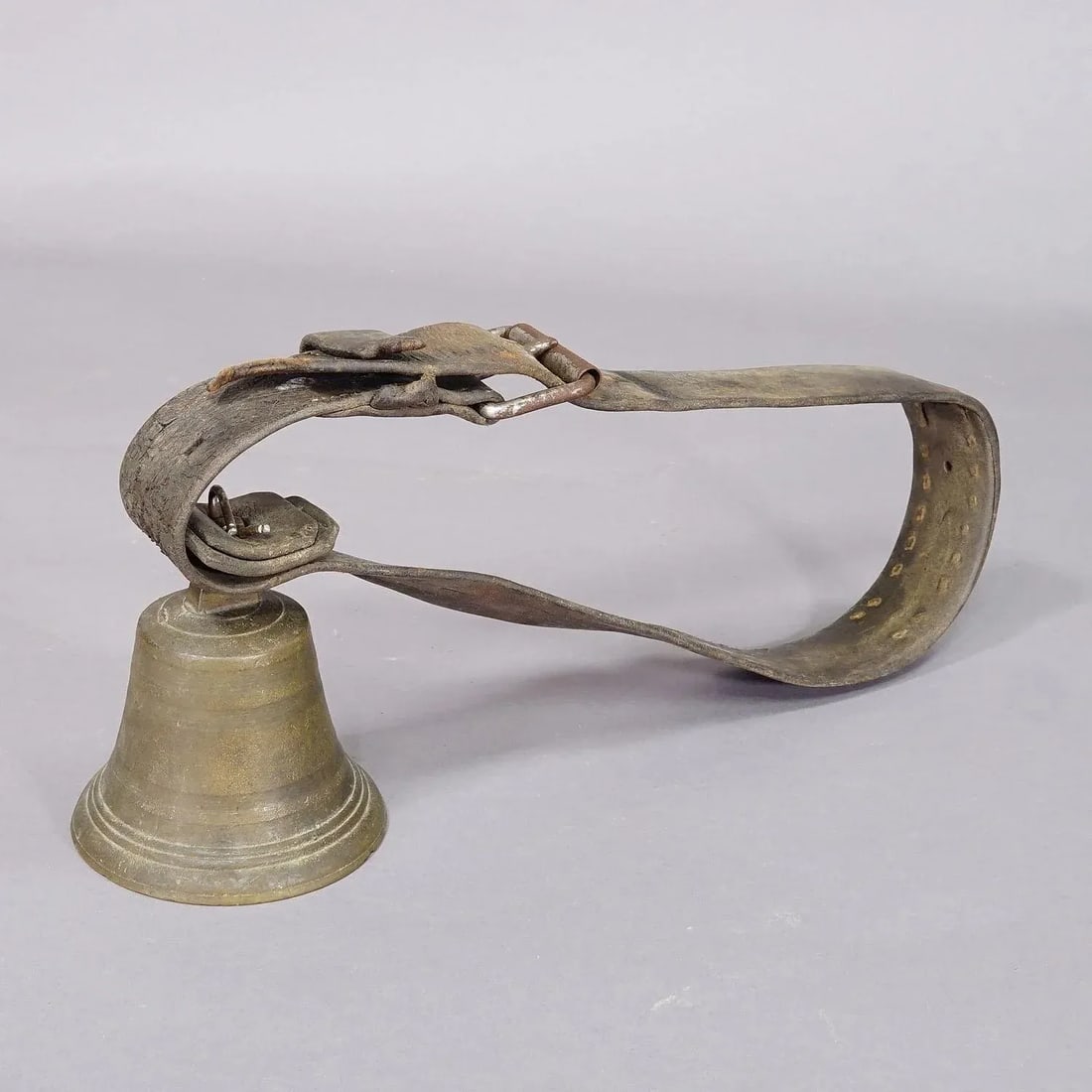 Antique Casted Bronze Cattle Bell Made in Switzerland Ca. 1900s - 2