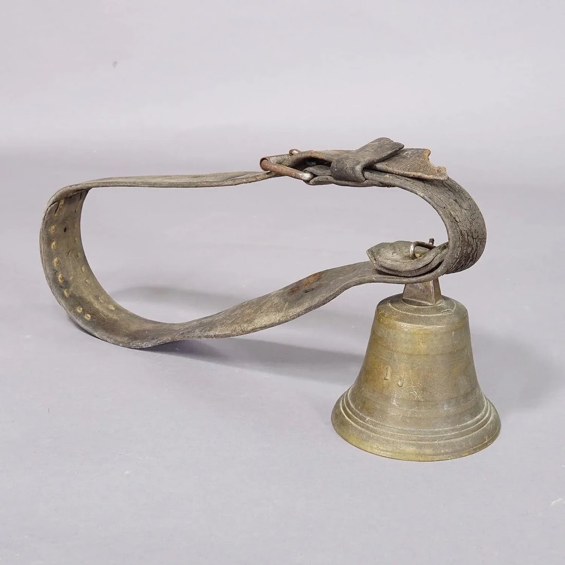 Antique Casted Bronze Cattle Bell Made in Switzerland Ca. 1900s - 3
