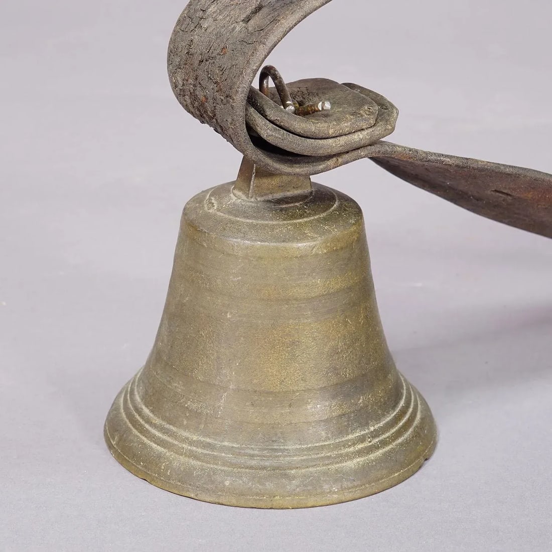 Antique Casted Bronze Cattle Bell Made in Switzerland Ca. 1900s - 4