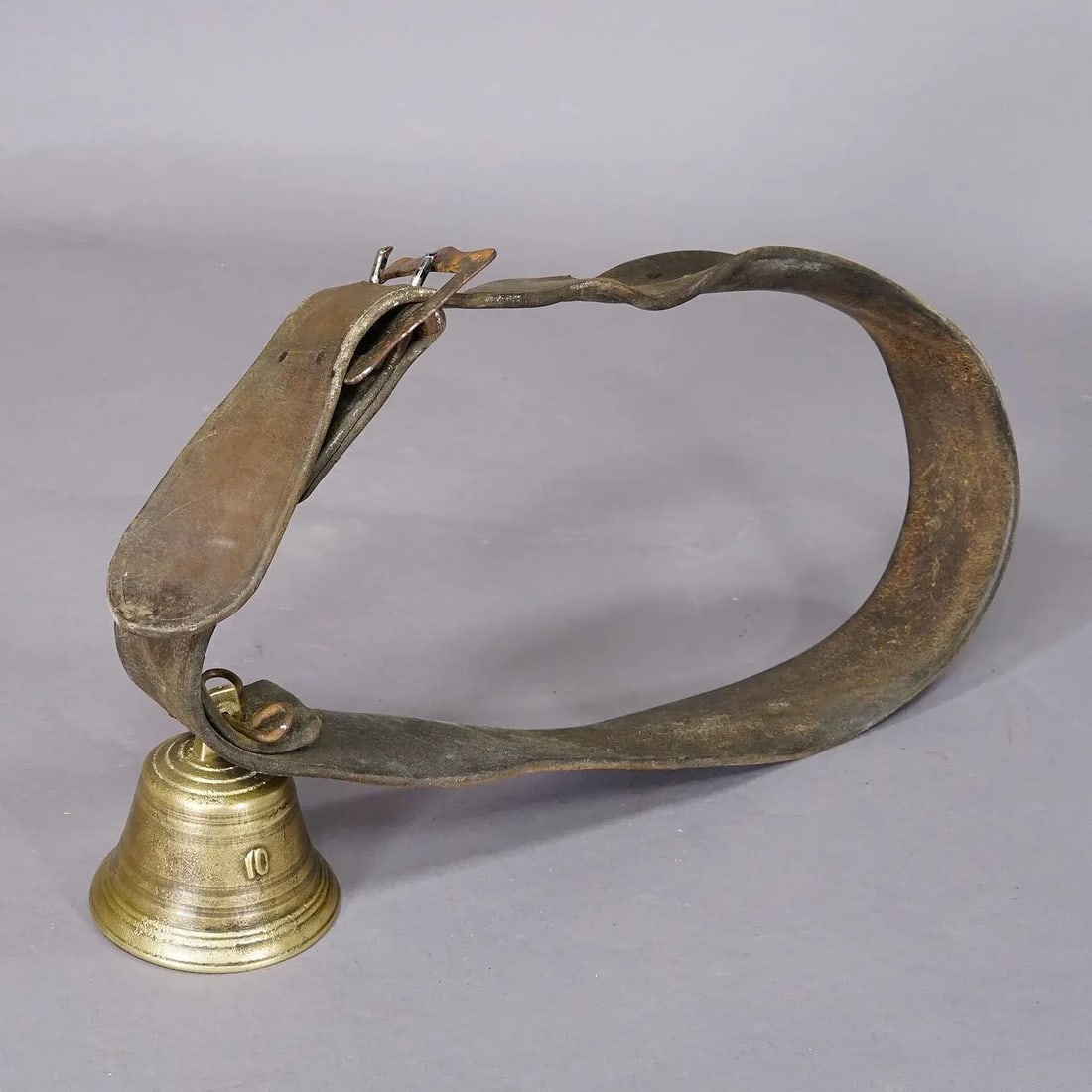 Antique Casted Bronze Cattle Bell Made in Switzerland Ca. 1900s - 2