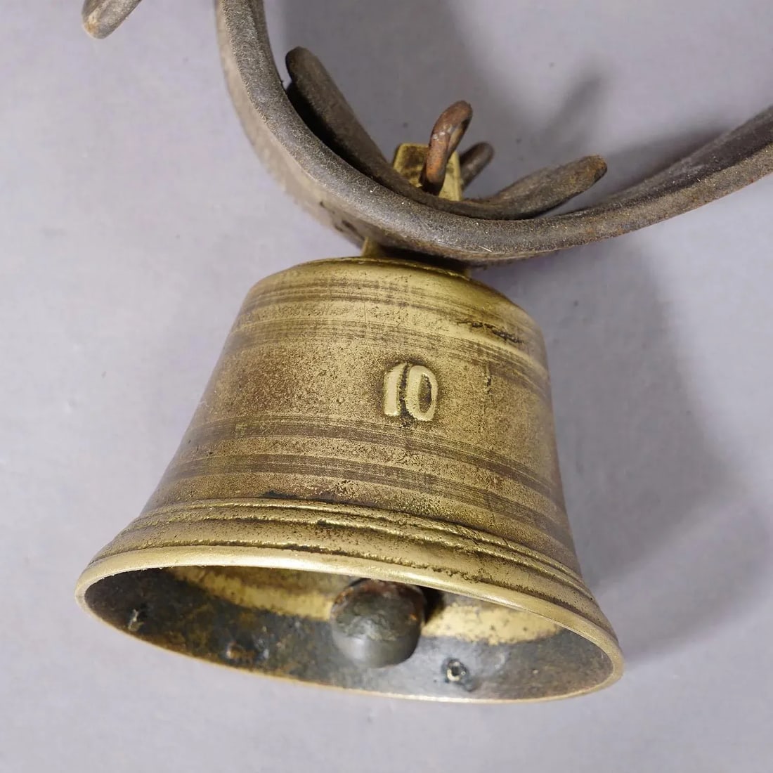Antique Casted Bronze Cattle Bell Made in Switzerland Ca. 1900s - 3