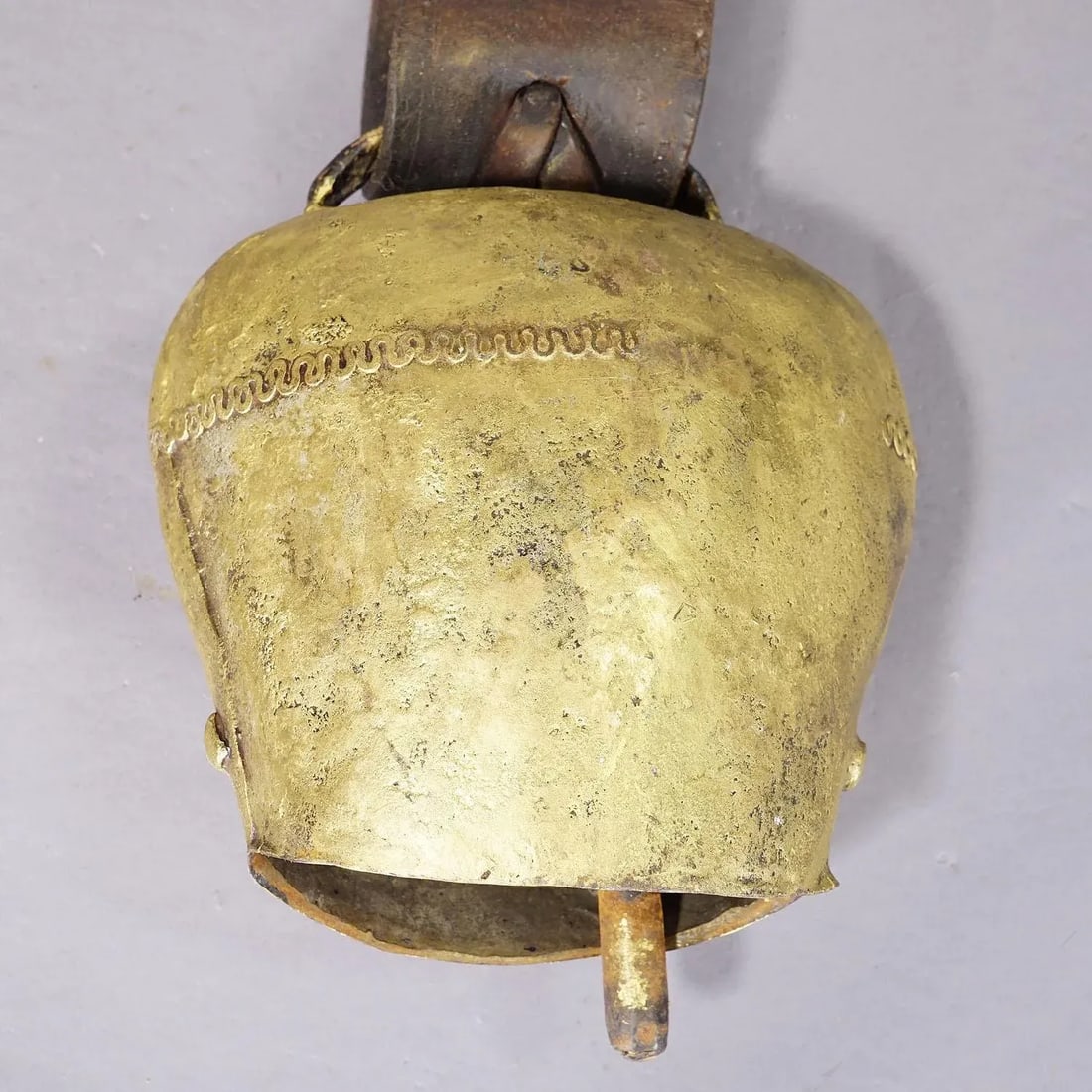 Large Handforged Cattle Bell Made in Switzerland Ca. 1900s - 3