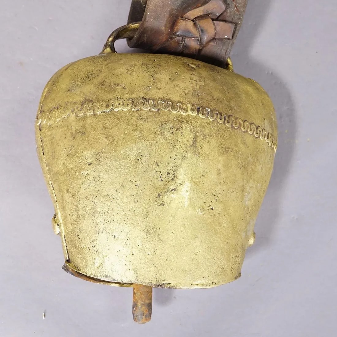 Large Handforged Cattle Bell Made in Switzerland Ca. 1900s - 4