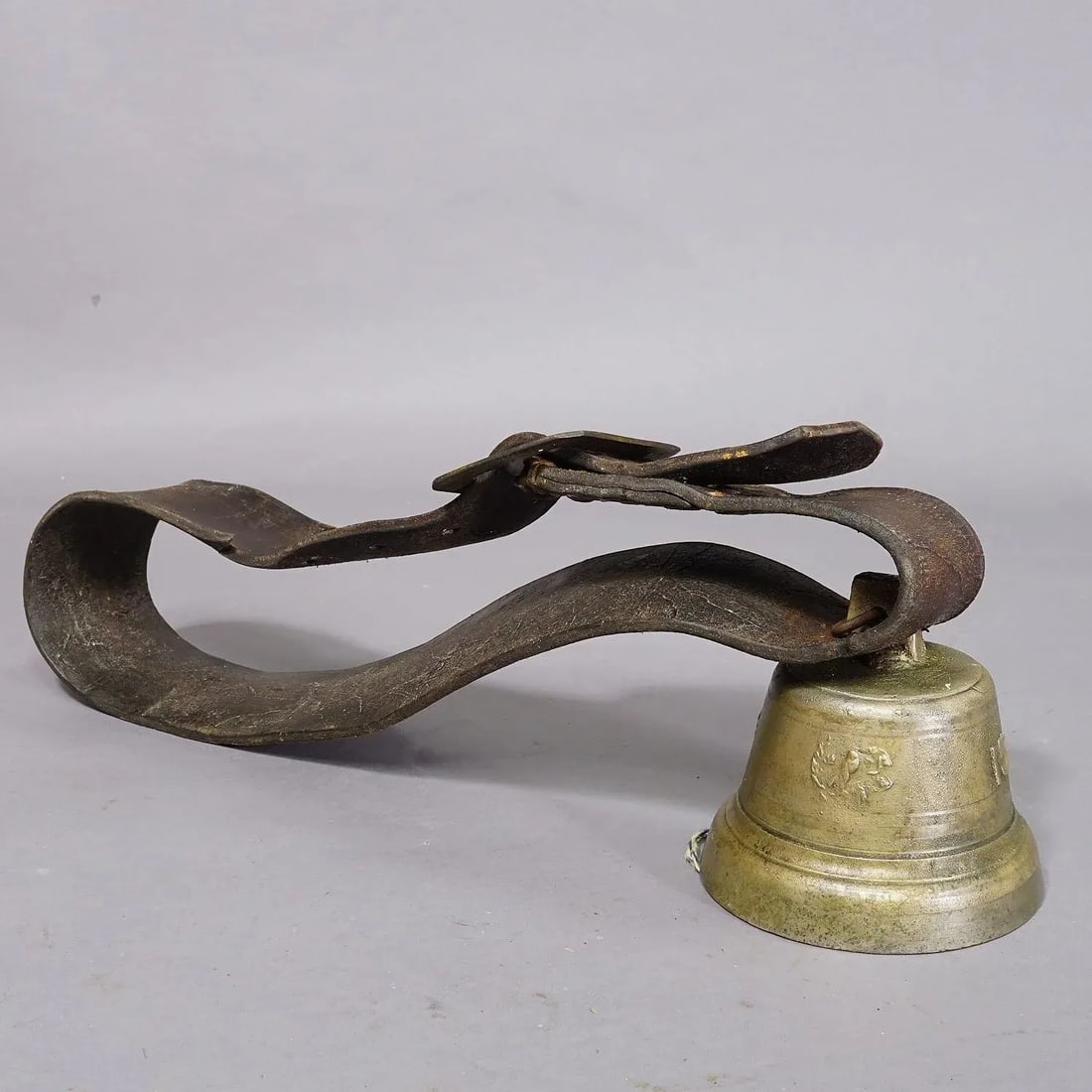 Antique Swiss Casted Bronze Cattle Bell Ca. 1900s - 2