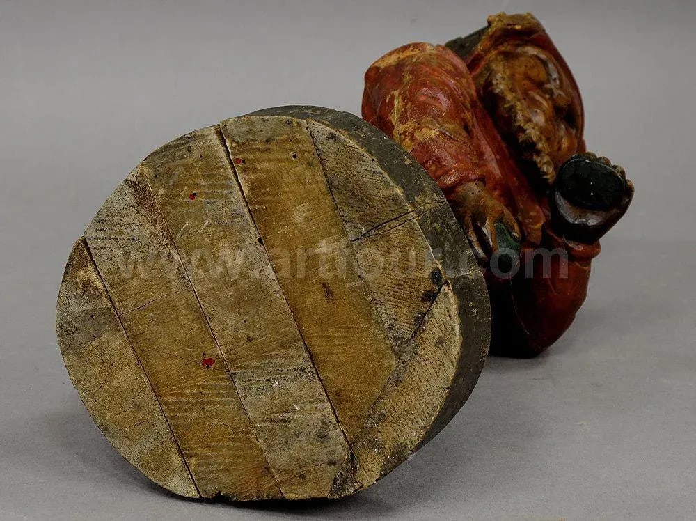 Carving of a Dwarf With Snuffbox 19th Century - 6