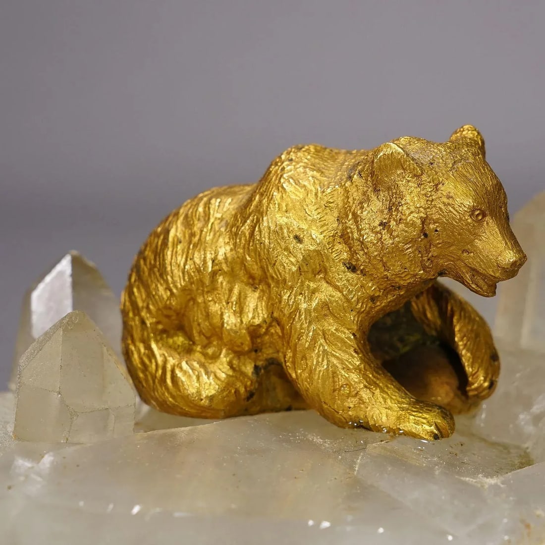 Pair Antique Vienna Bronce Bears on a Crystal Rock - 10