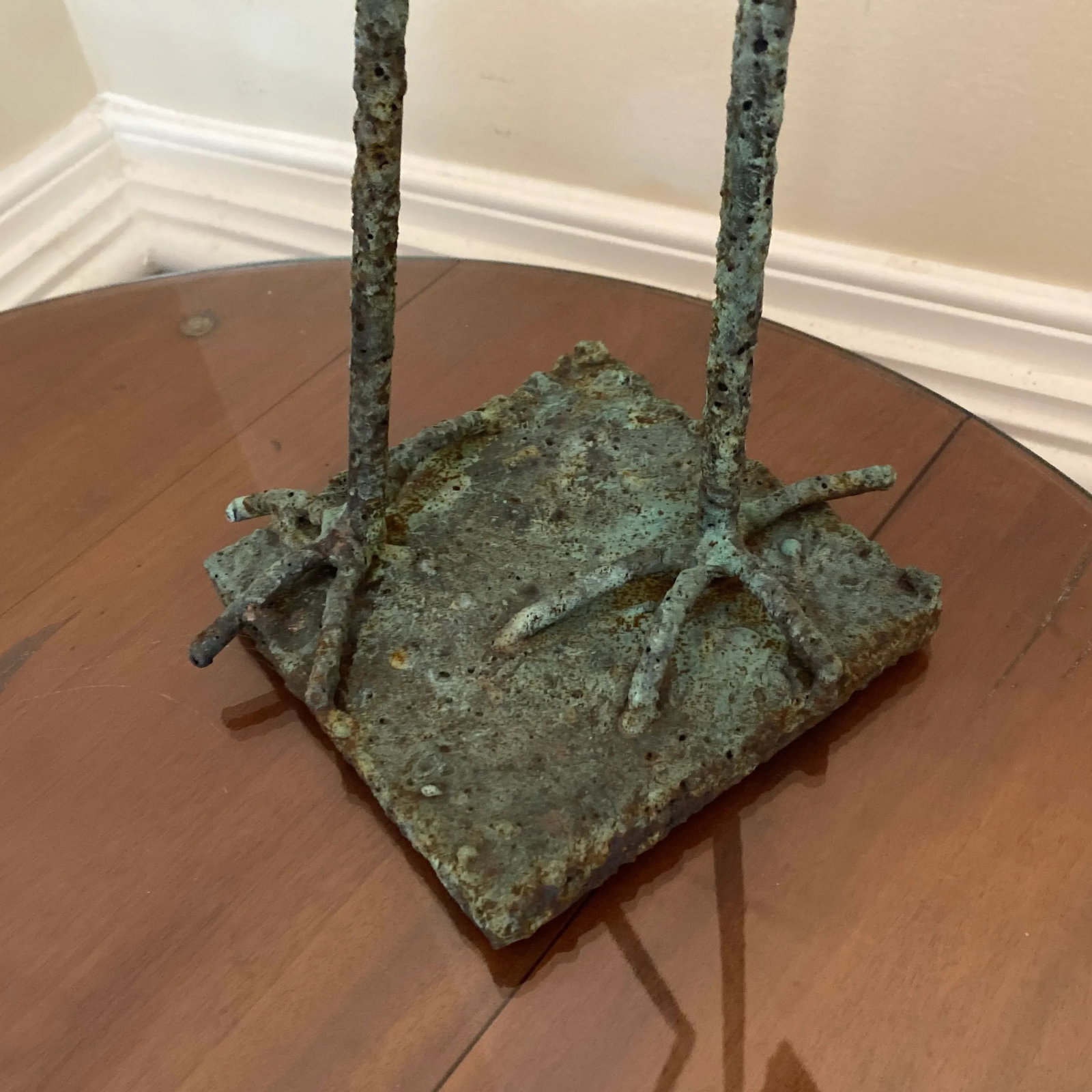 Early 21st Century Bronze Artist Made Brutalist Style Large Bird Sculpture- a Pair - 3