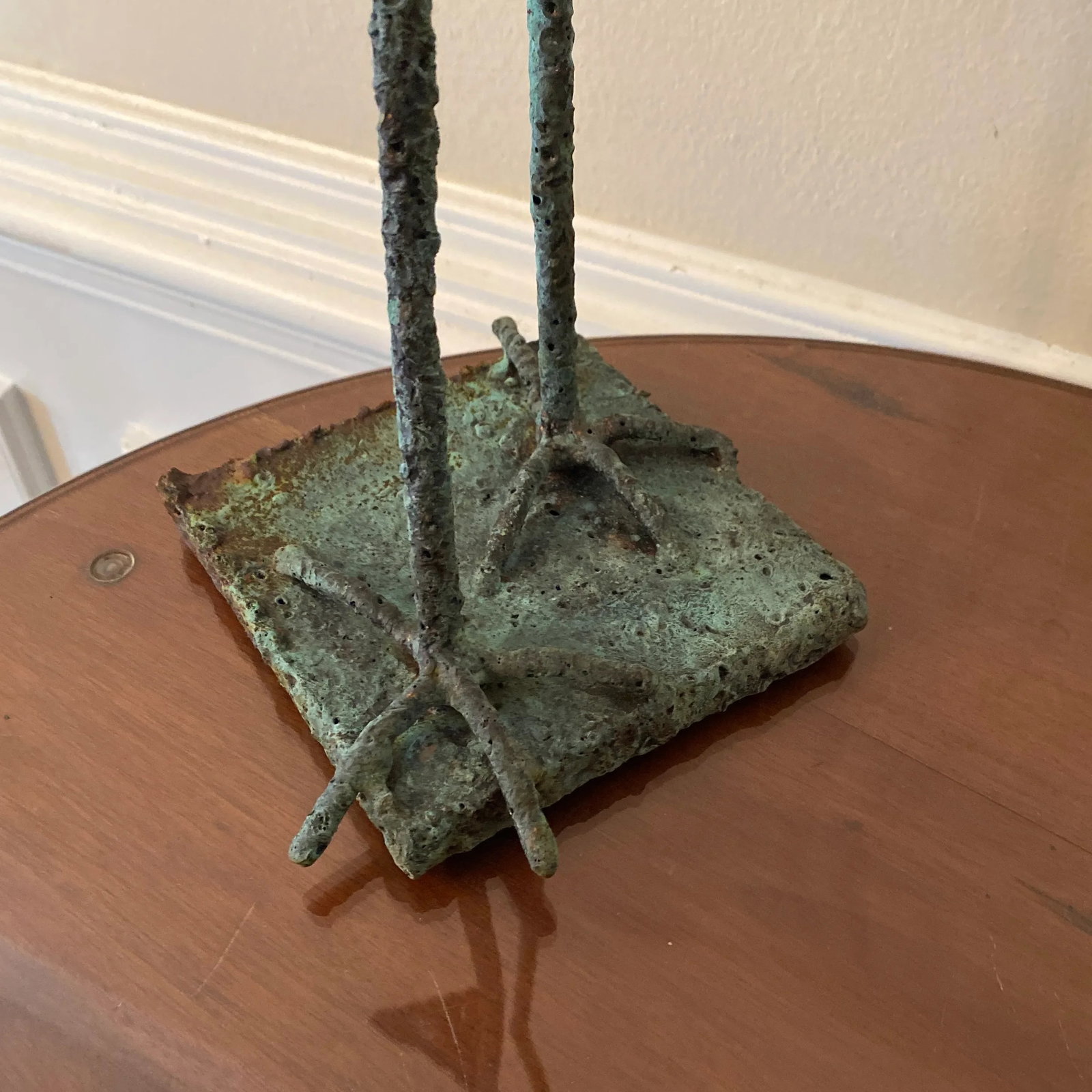 Early 21st Century Bronze Artist Made Brutalist Style Large Bird Sculpture- a Pair - 4