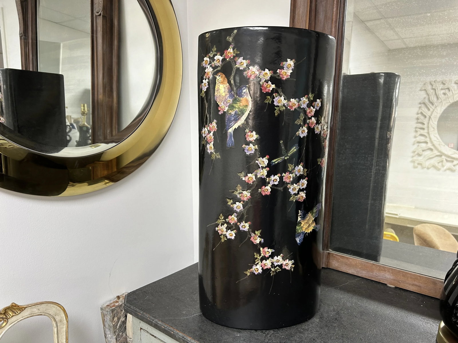 1950s Italian Glazed Terracotta Umbrella Stand - 2