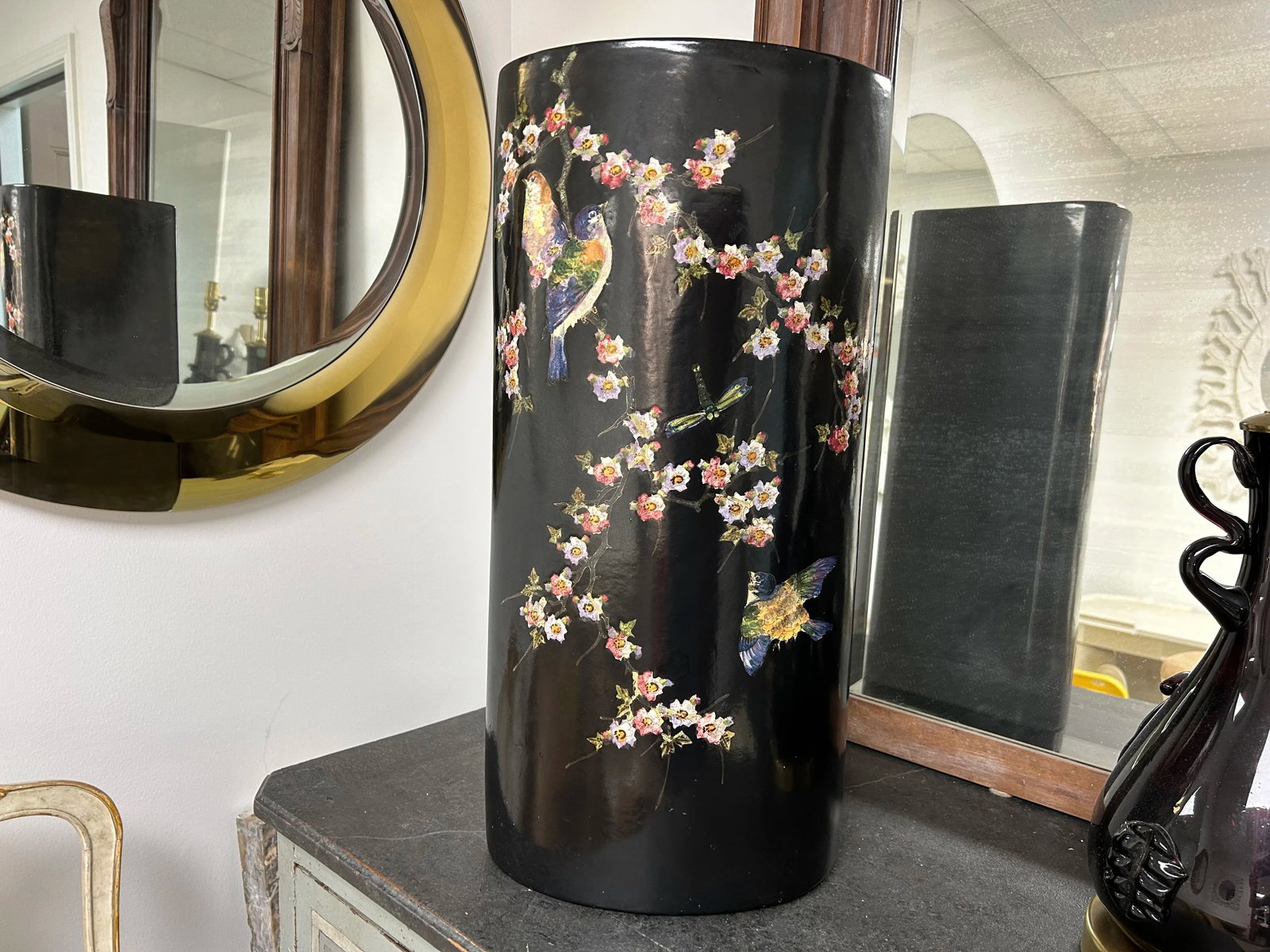 1950s Italian Glazed Terracotta Umbrella Stand - 3