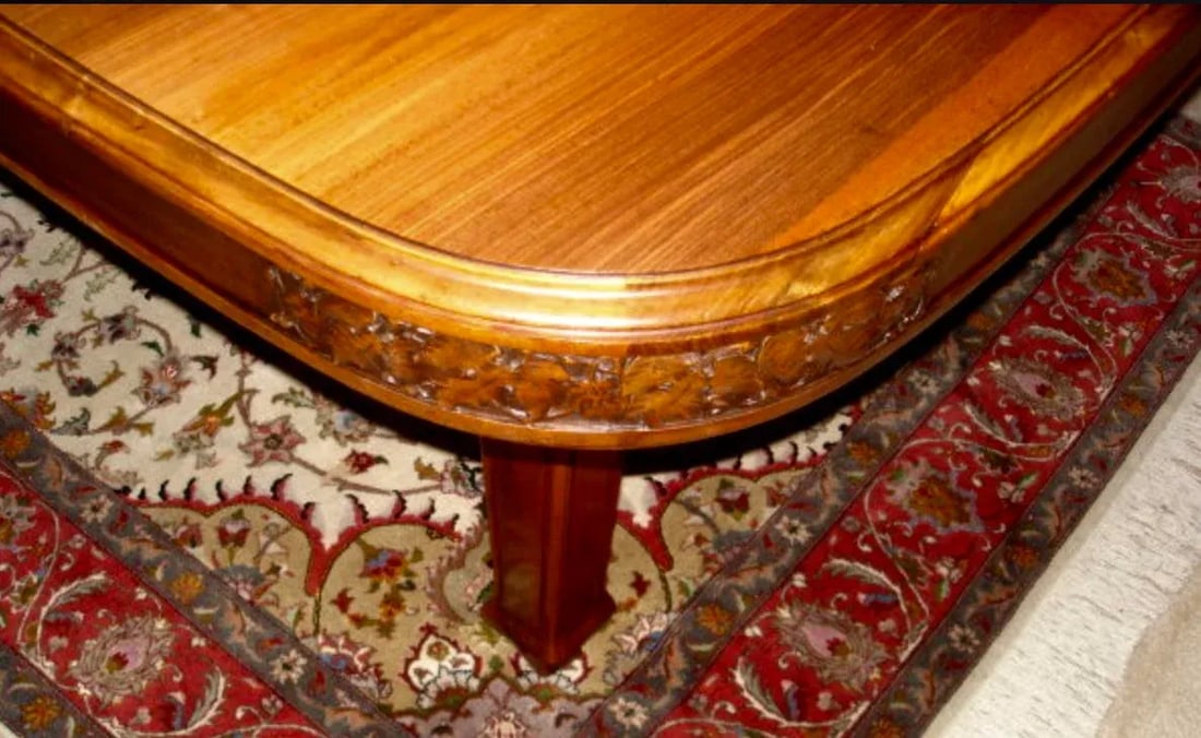 French Art Nouveau Walnut Dining Table - 3