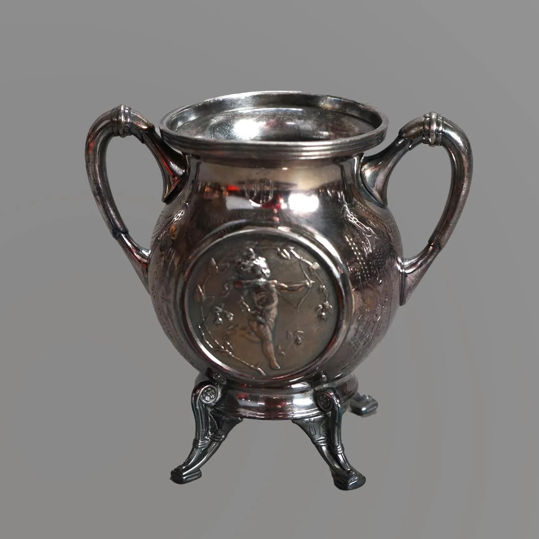 Antique 5 Piece Bailey & Brainard Egyptian Revival Silver Plate Tea Set Circa 1890 - 5
