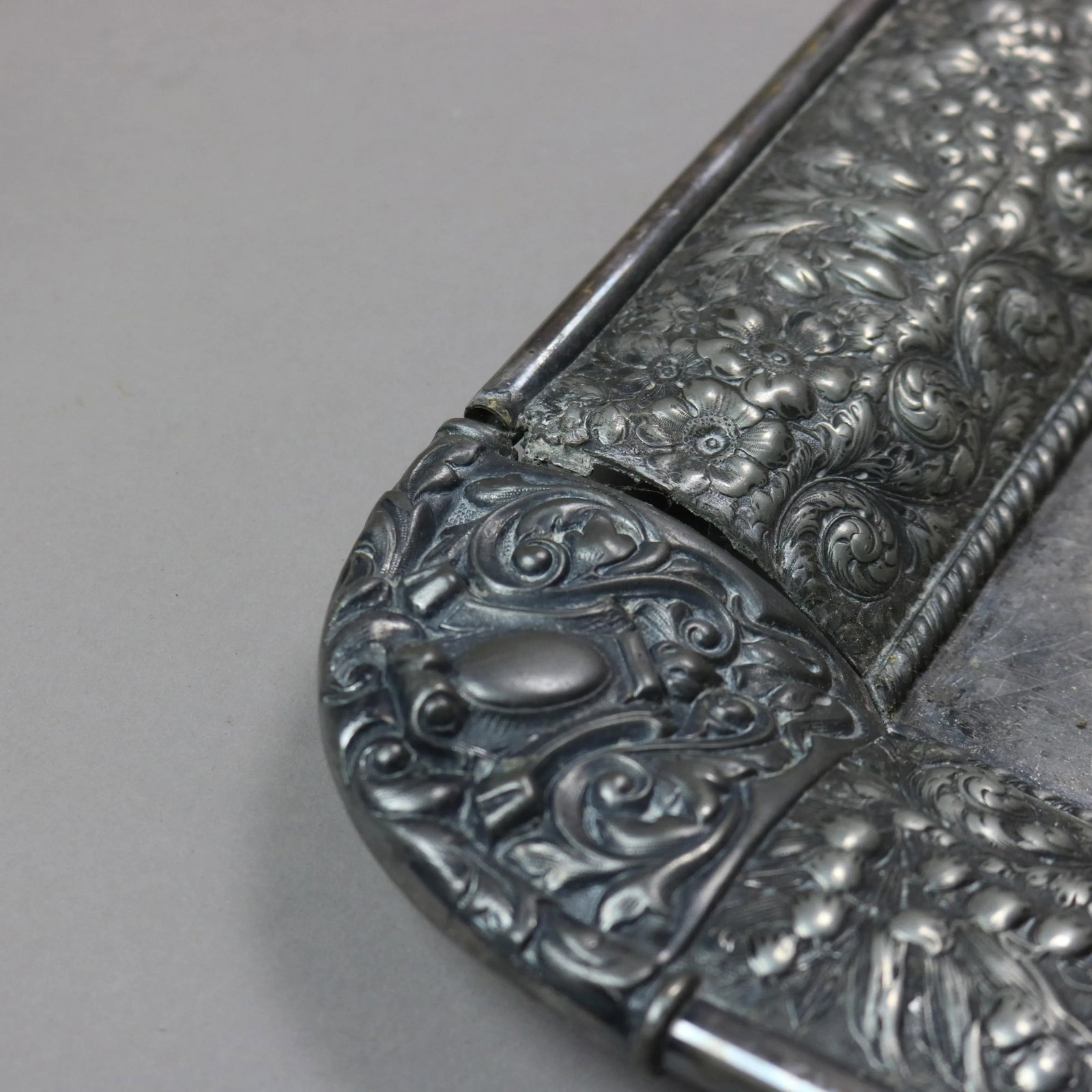 Circa 1890 Antique Silver Plated Floral Repousse Tea Set- 6 Pieces - 3