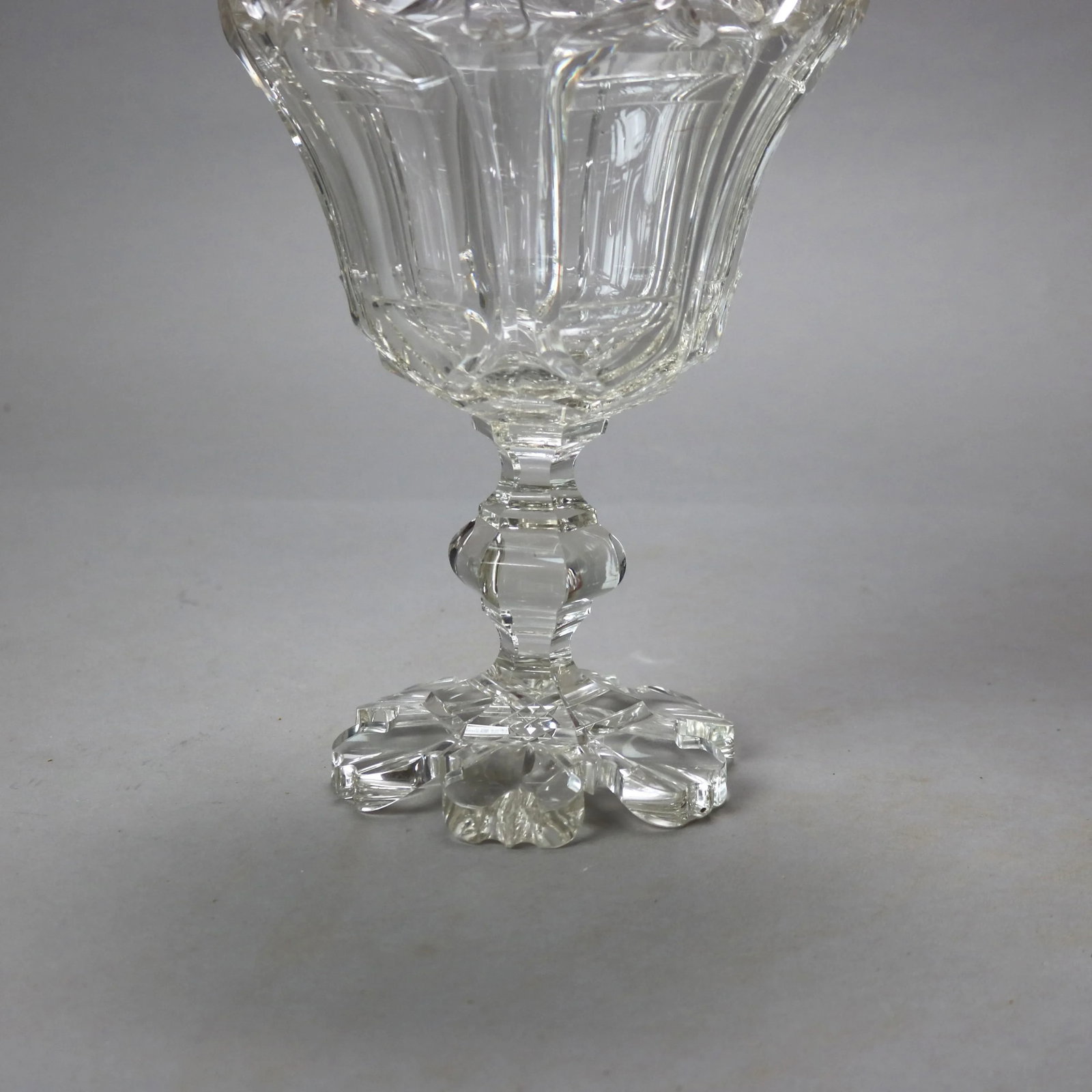 Antique Emhart Cut Glass Lidded Compote Circa 1840 - 3