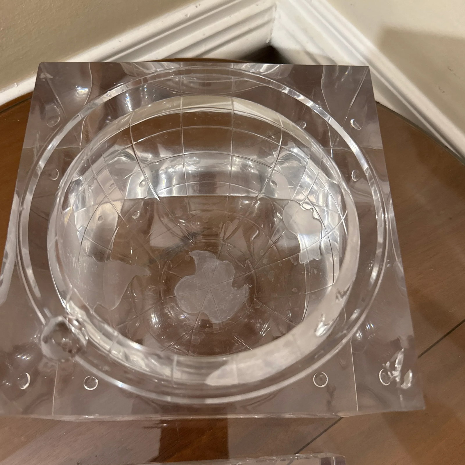 World Globe Acrylic Cube Ice Bucket by Alessandro Albrizzi, 1960s - 5