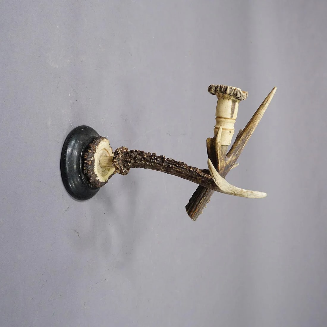 A Pair Great Black Forest Wall Sconces With Deer Horns, Germany Ca. 1900 - 5