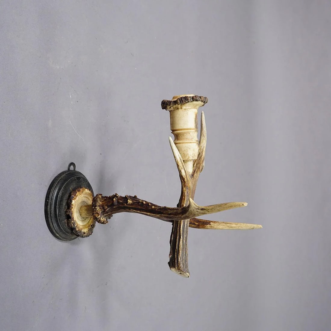 A Pair Great Black Forest Wall Sconces With Deer Horns, Germany Ca. 1900 - 6