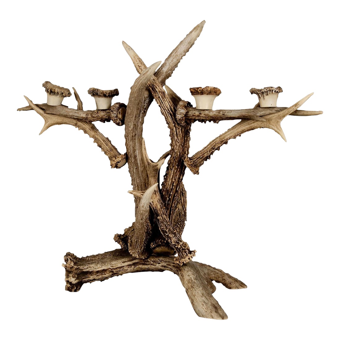 Large Antler Candle Holder Ca. 1900 (1 of 3)