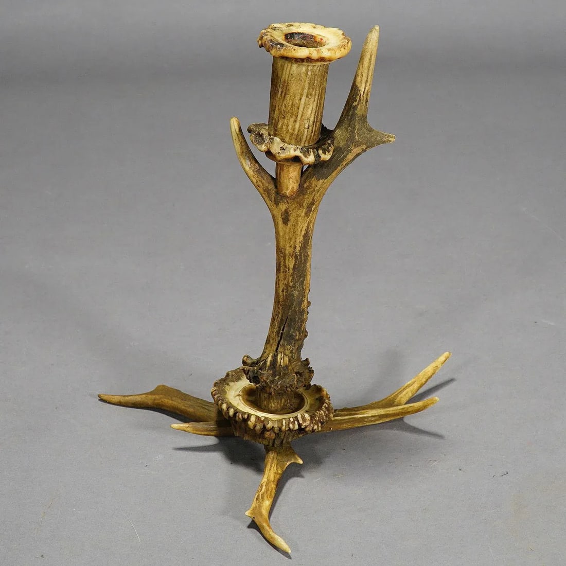 Stylish Cabin Decor Antler Candlestick, Germany Ca. 1900 - 4