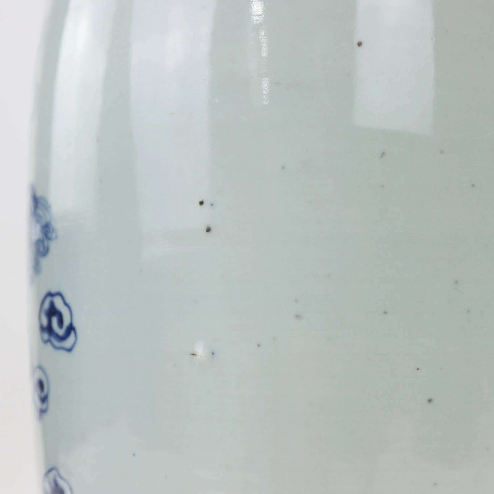 Chinese Blue and White Porcelain Vase With Foo Lions and Cloud Motif - 9