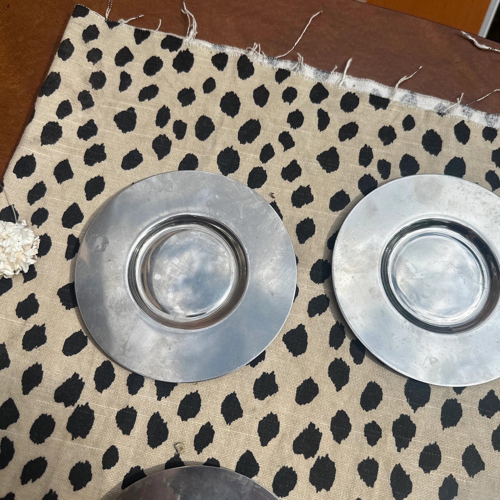 1970s Collection of Simple Silver Saucers- Set of 6 - 2