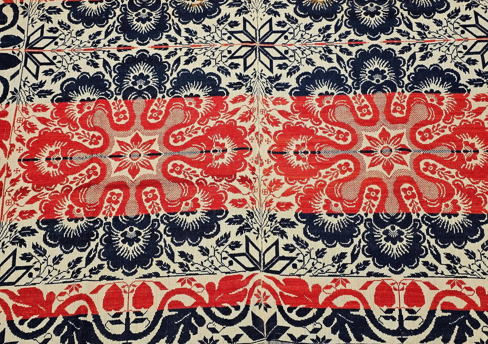Mid 19th Century American Coverlet - 12