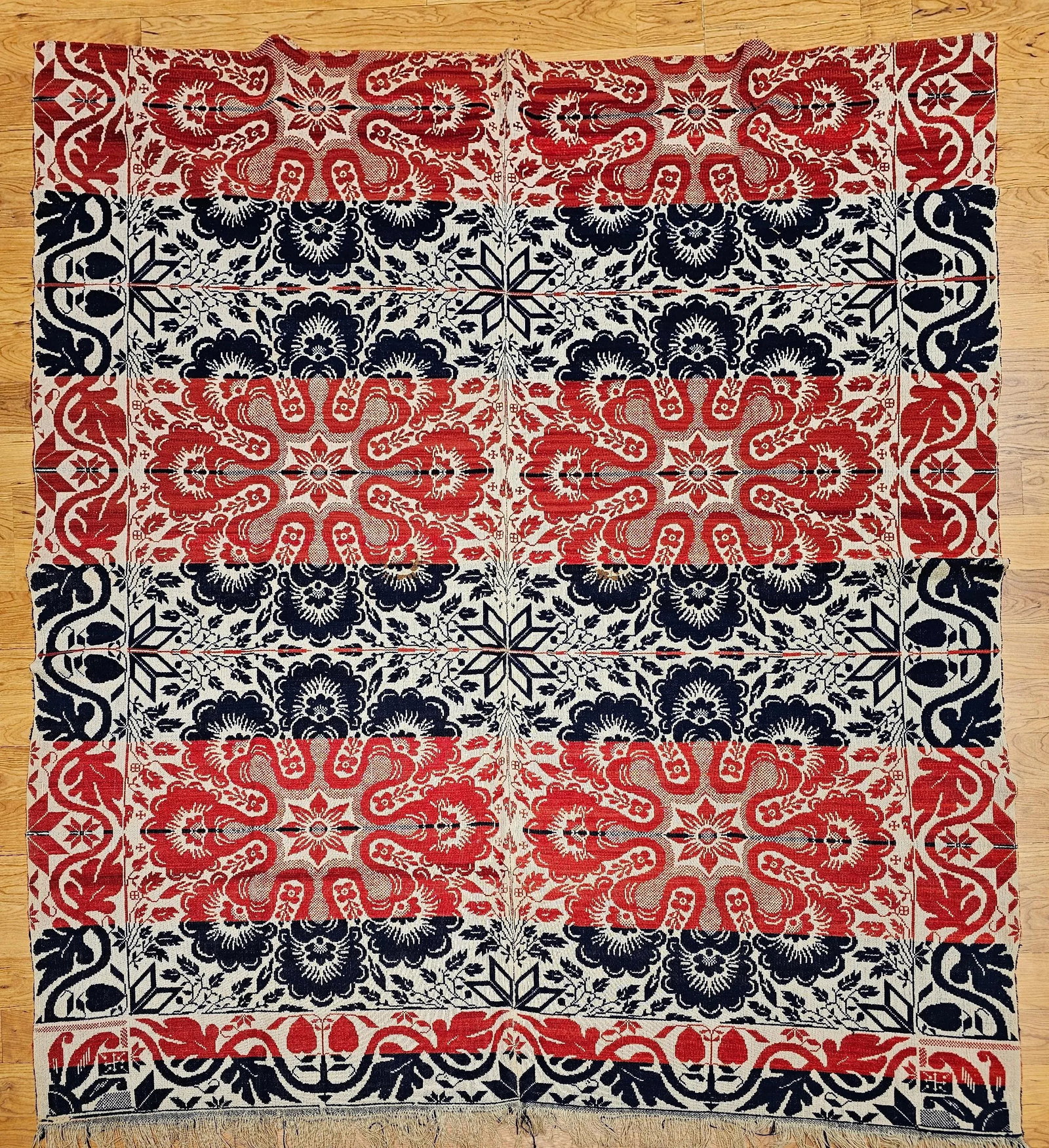 Mid 19th Century American Coverlet - 2