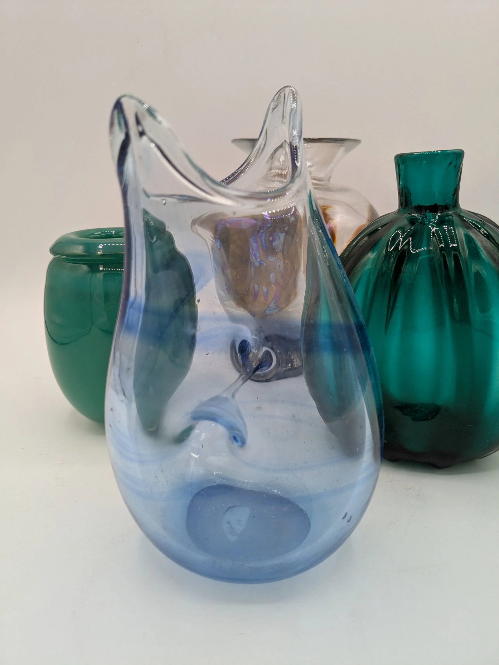 Mid 20th Century Group of 4 Studio Art Glass Pieces - 4