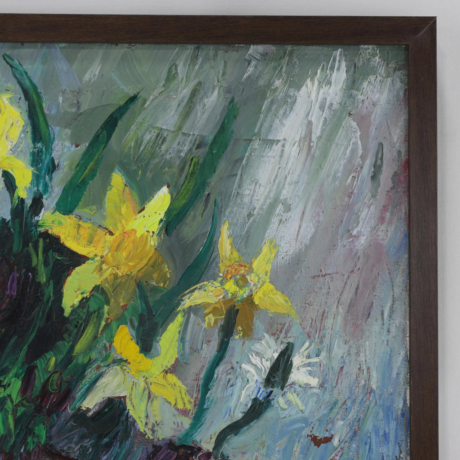 Framed Still Life Oil Painting of Colorful Flowers in Vase Signed by Nandor Vagh-Weinmann - 5