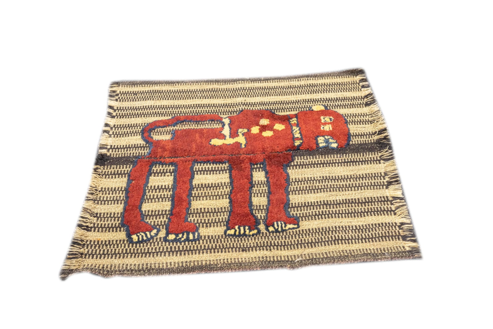 Antique Handwoven Gabbeh Palas Textile Art - 4