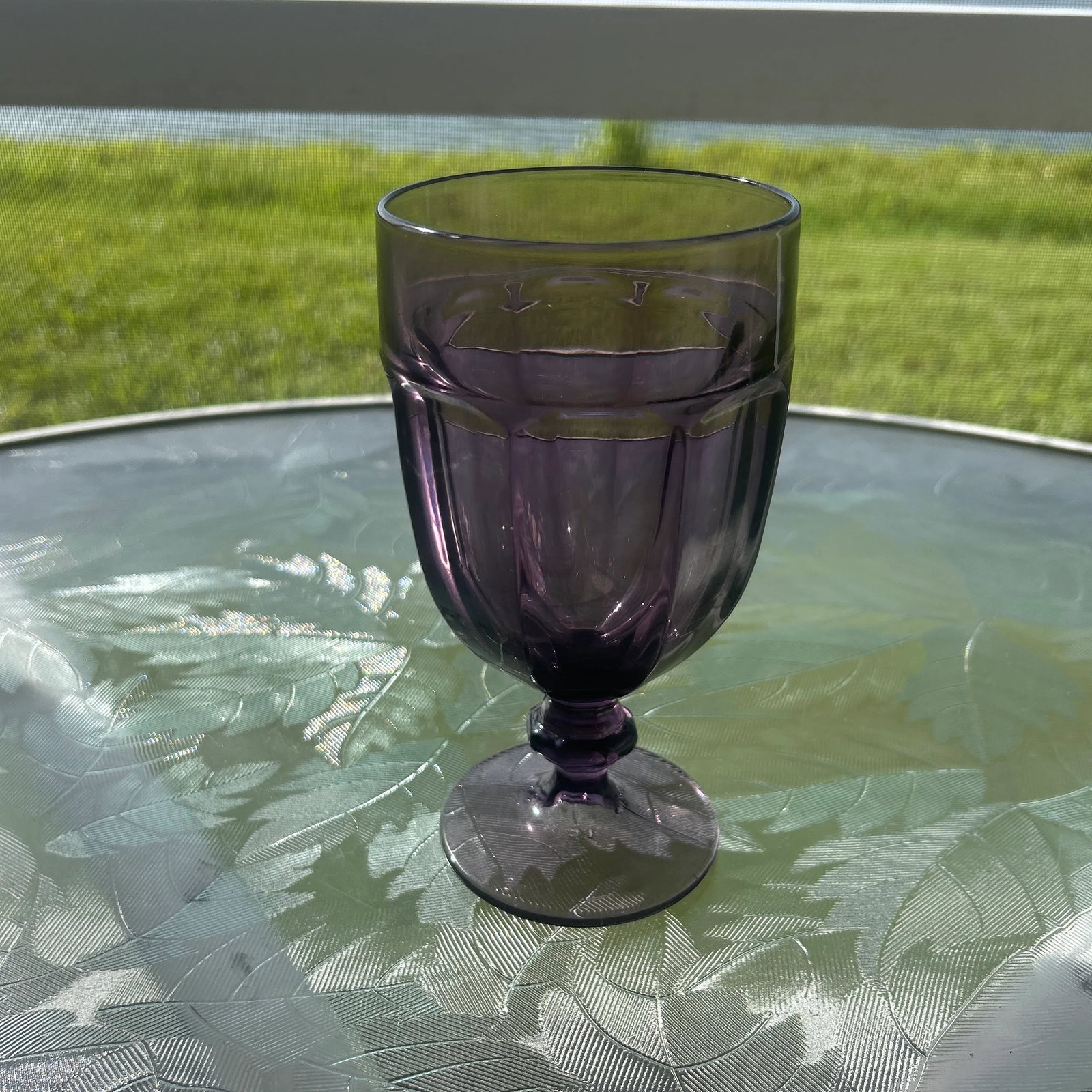 1970s Libbey Gibraltar Purple Goblets- Set of 6 - 7