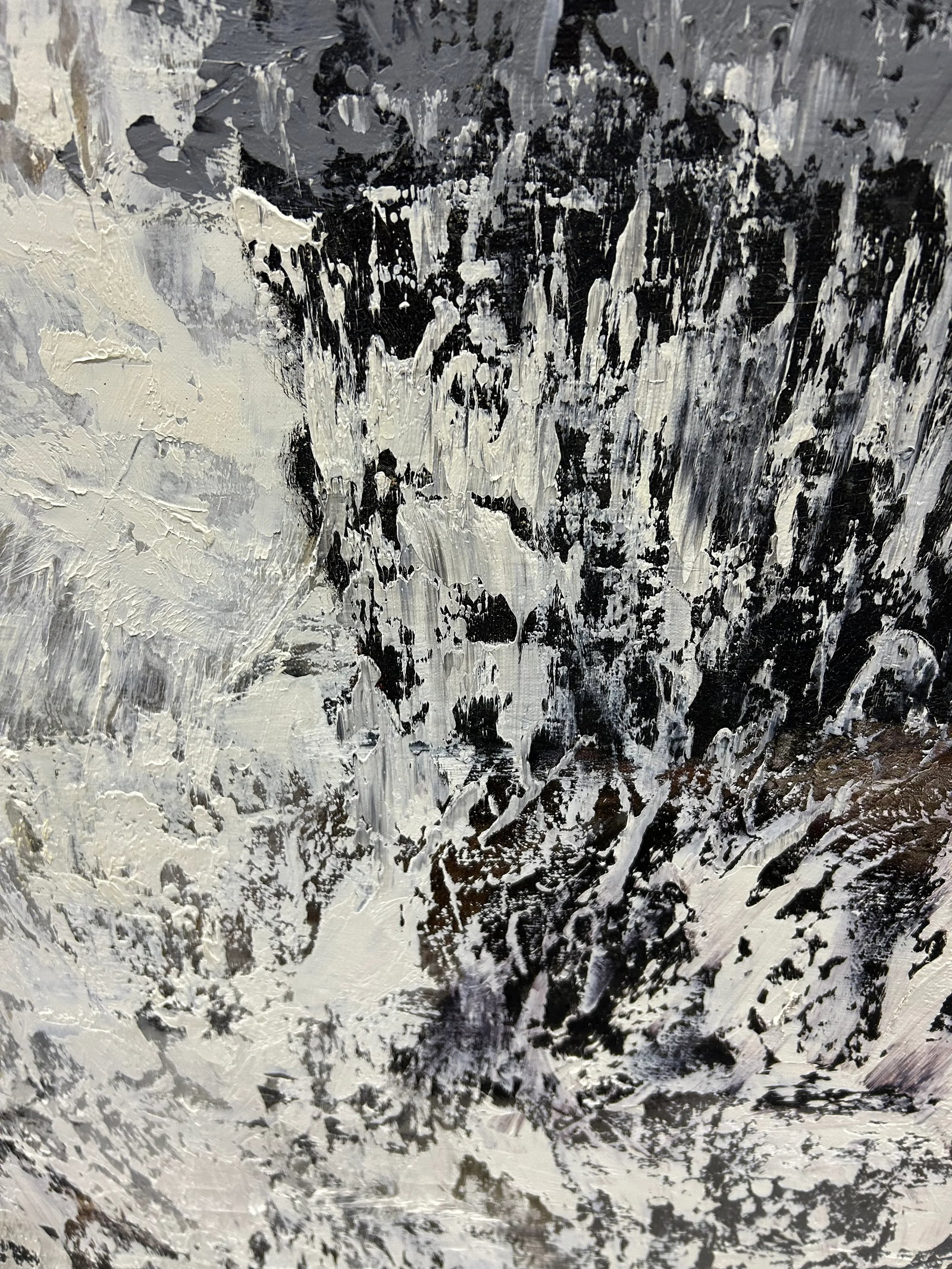Monumental Abstract Painting With Heavy Impasto by Thomas George - 11