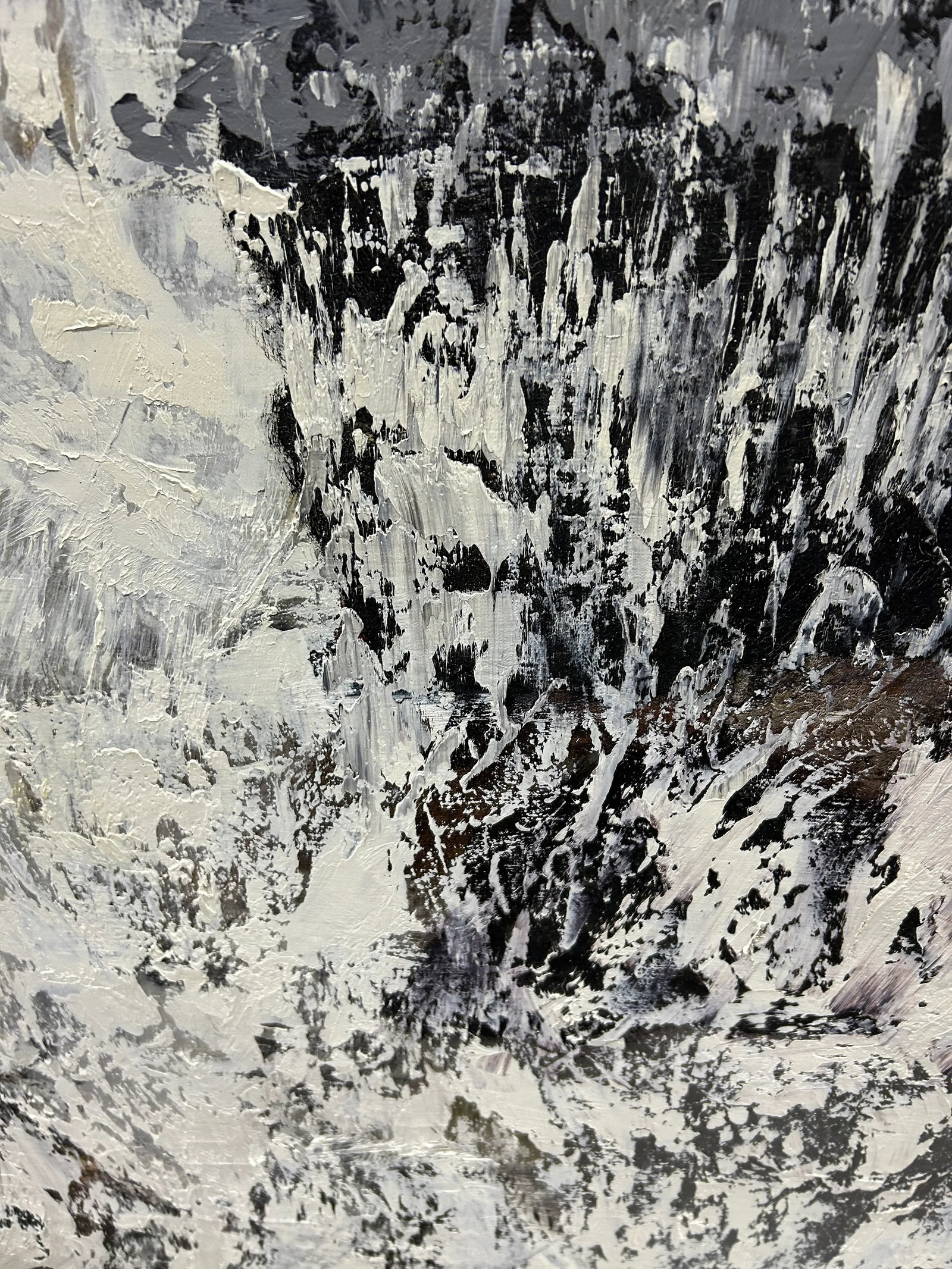 Monumental Abstract Painting With Heavy Impasto by Thomas George - 12