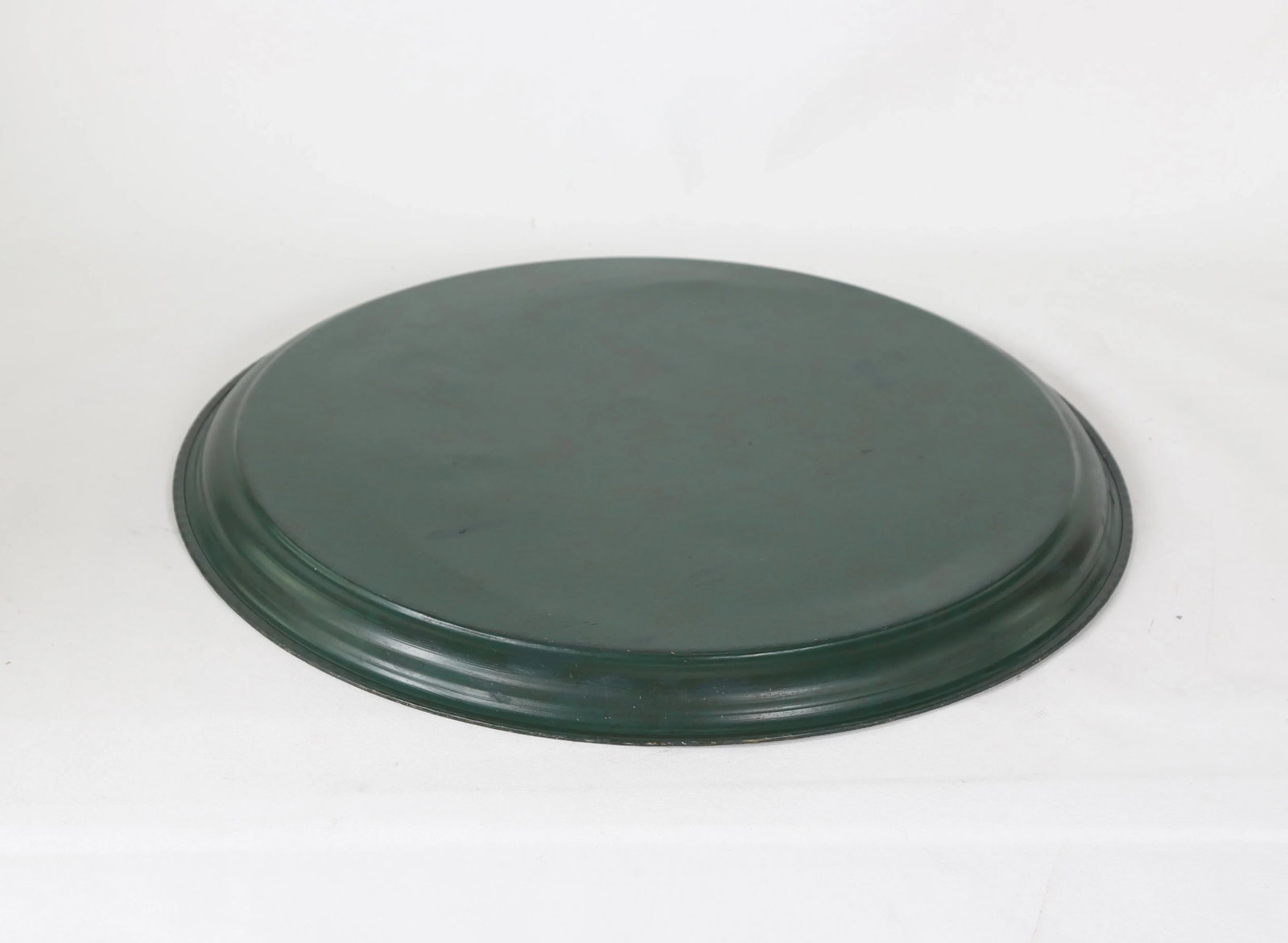 Vintage Black Hand Painted Floral Decorative Tray - 4