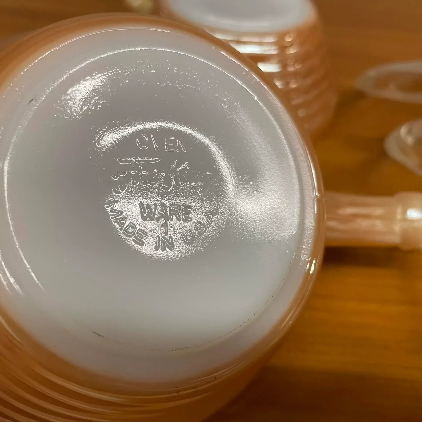 Set of 4 Vintage Fire-King Peach Luster Oven-Safe Bowls With Lids – Made in Usa - 3