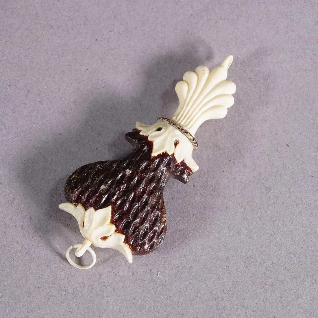 Antique Horn Snuff Box With Hunting Scene Early 19th Century - 3