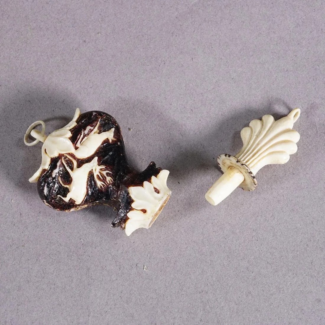 Antique Horn Snuff Box With Hunting Scene Early 19th Century - 4