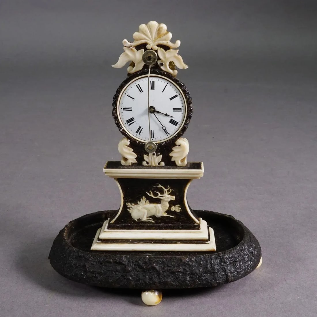 Antique Mantel Clock Under Glass Dome, Ca. 1870 - 2