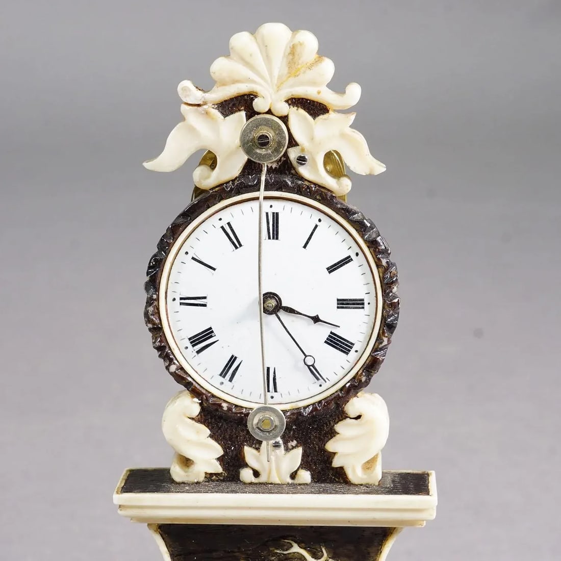 Antique Mantel Clock Under Glass Dome, Ca. 1870 - 5